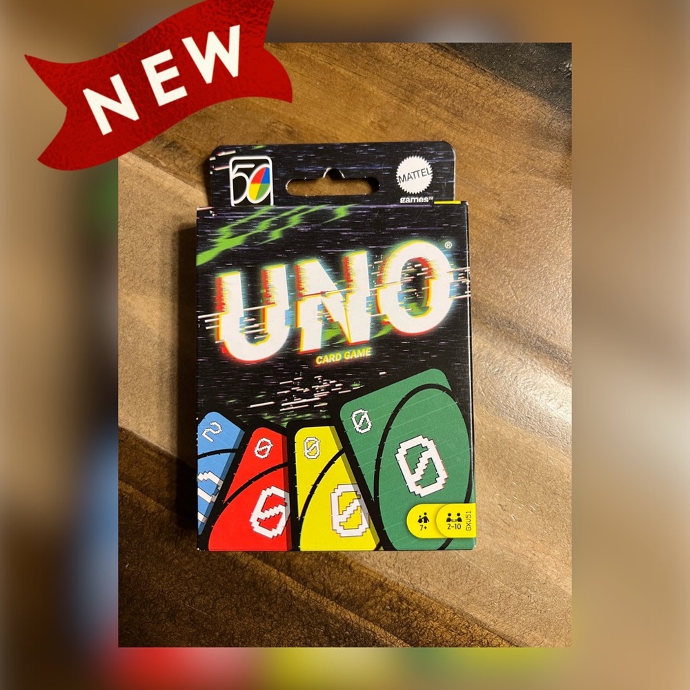Mattel UNO 2000s 00s Retro Version Family Card Game #4 of 5 in Series 50th Anv!